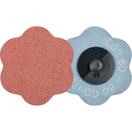 Pferd COMBIDISC CONTOUR Abrasive Disc, 2-3/8'' Dia, Type CDR, 80 Grit, Aluminum oxide 42426
